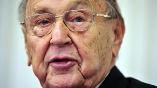 File image of Hans-Dietrich Genscher in 2010