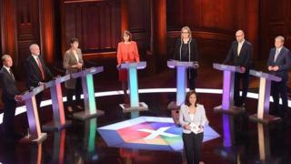 Панельная дискуссия на теледебатах о всеобщих выборах 2017 года