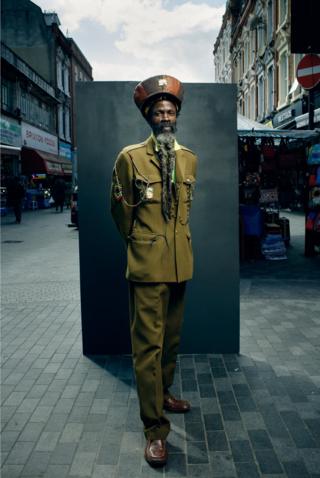 Portrait of a man in the street
