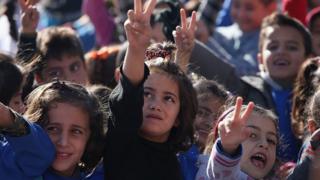 Escolares en Rojava
