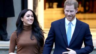 Prince Harry, Duke of Sussex and Meghan, Duchess of Sussex depart Canada House