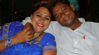 Shefali with her husband Umesh