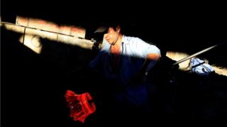 Glassmaker at work