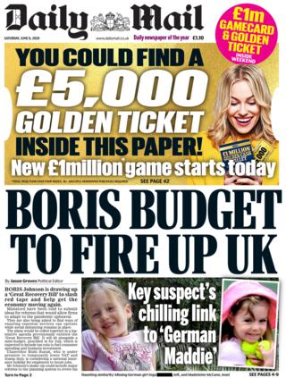 The Daily Mail front page 6 June