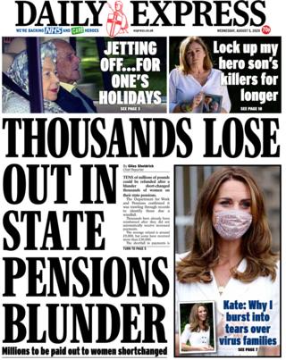 Daily Express front page