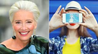 selfie, selebritas, etiket, emma thompson