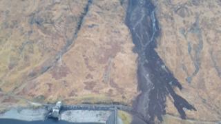 Landslip at Kinloch Hourn