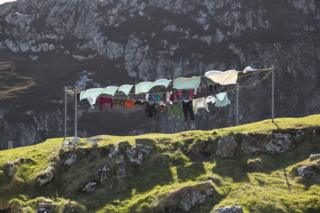 Blown Washing, Isle of Lewis, Outer Hebrides, Scotland