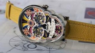 Reloj con forma de calavera