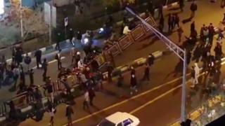 Sosyal medyada paylaşılan gösteri görüntüleri