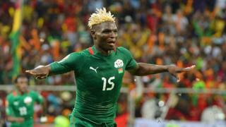 Aristide Bancé lors de la finale de la Coupe d'Afrique des nations 2013