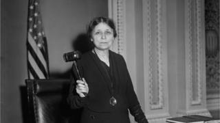 Tennessee Senator Hattie Caraway, First Woman Elected to Serve a full Term as a U.S. Senator, Portrait with Gavel,