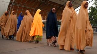 some of di Dapchi girls wey dem just release.