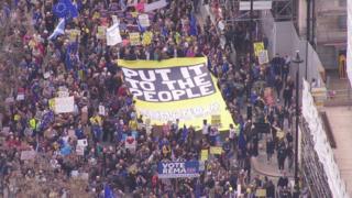 Aerial view of the march