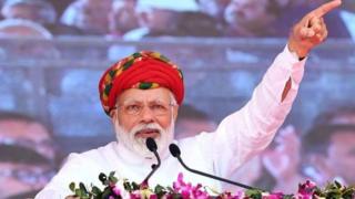 Mr Modi ayaa hadalkaas jeediyay isagoo meel fagaare ah ka hadlayay