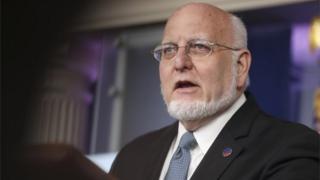 Robert Redfield, Director of the Centers for Disease Control and Prevention, speaks during a press briefing in Washington, DC, USA, 17 April 2020
