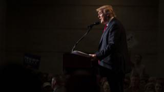 Le candidat républicain Donald Trump lors d'un rassemblement à Green Bay, Wisconsin.