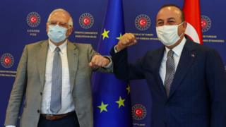AB Dış Politika ve Güvenlik Yüksek Temsilcisi Josep Borrell ve Dışişleri Bakanı Mevlüt Çavuşoğlu, 6 Temmuz 2020, Ankara