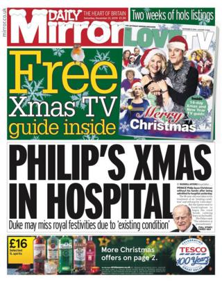 Daily Mirror front page