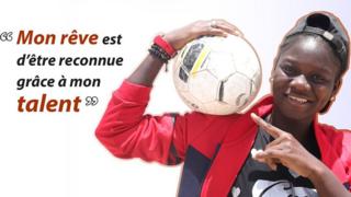 Marème, jeune footballeuse sénégalaise.