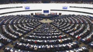 Внутри Европейского парламента в Страсбурге