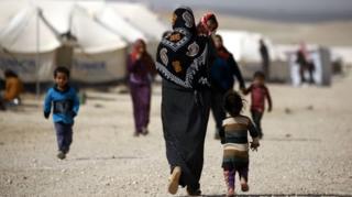Irak-Suriye sınırında mülteciler