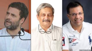 राहुल गांधी, मनोहर पर्रिकर आणि विश्वजीत राणे