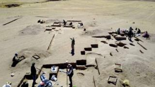 Excavations at Wilamaya Patjxa site in Peru