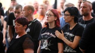 Собравшиеся помянули погибшего минутой молчания