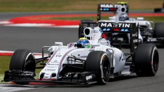 The Williams Martini cars of Felipe Massa and Valtteri Bottas