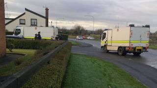 Police at the scene of the alert in Kilvoragh Park