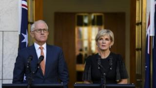 Malcolm Turnbull (kushoto) amesema matukio haya ni kutokana na tabia zisizokubalika za Urusi