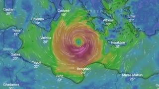 Avance de la tormenta Zorbas.