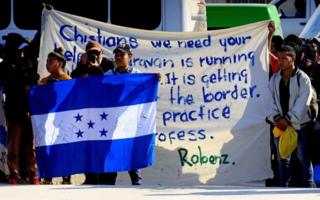 Manifestação de migrantes