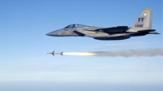 Un jet águila F-15 (imagen de archivo)