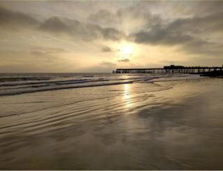 Sunset over a beach