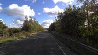 A801 road north of the Boghead roundabout