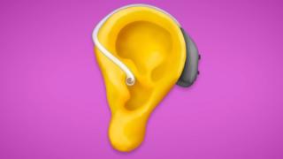 Emoji ear with hearing aid