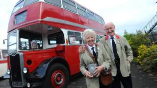 Ken and Shirley Morgan with their restored bus