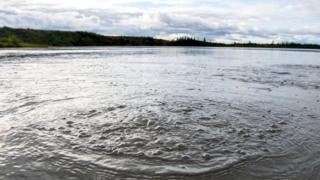 Un lago de Alaska