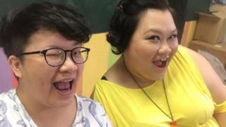 谢莉君("马力")和34岁的林昱君(Amy)