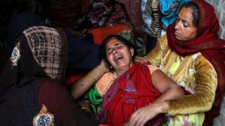 Mourning Indians after Kashir attack February 2019