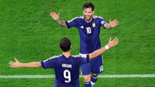 Lionel Messi y Gonzalo Higuaín