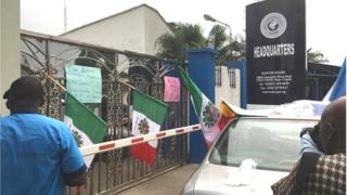 Dis na some photo of di strike action