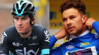 Geraint Thomas ac Owain Doull