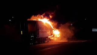 Lorry fire