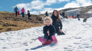 Sledging at Glencoe Mountain