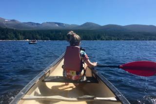 Canoeing Loch Morlich