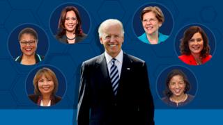 Biden with six candidates for VP