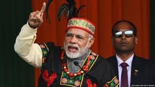 पंतप्रधान नरेंद्र मोदी यांची मेघालयमधील रॅली.